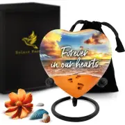 Solace Forever Heart Urn for Ashes - Small Urns for Human Ashes Keepsake - Mi...