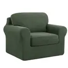 SUBRTEX 3 Pieces Stretch Sofa Slipcover Sets Couch Cover Sets Backrest Cushio...