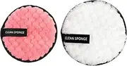 MAPPERZ Reusable Round Makeup Remover Face Pads, Cloths, Washable Microfiber Makeup Eraser, Wipes for Heavy Makeup, Masks, Mascara, Eye Shadow, Foundation, 1 Small & 1 Medium Size, Pack Of 2