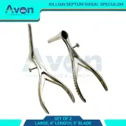 Set of 2 Killian Septum Nasal Speculum, Large, with 3in Blade, German Stainless