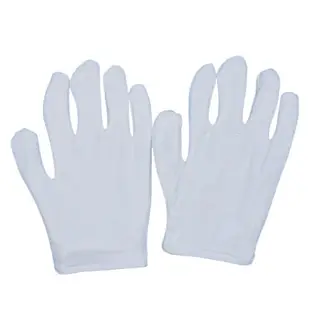PS Mall【J3195】工作白手套 白純棉作業手套 純棉手套 機車手套 禮儀手套 白色手套 1組1雙