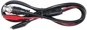 2X BNC Q9 to Alligator Clip Test Cable for Oscilloscope Use