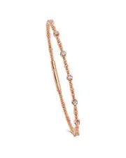 Sabrina Designs 14K Rose Gold 0.25 ct. tw. Diamond Flexible Bangle Bracelet