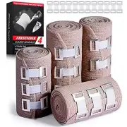 Vendas Elasticas 4 Rollos 15Ft Para Rodillas Deportivas Boxeo Gym Compresion Set