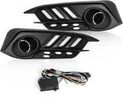 Fog Lights 3 Colors Car Daytime Running Light Front Bumper Turn Signal Lamps LED DRL Driving for Civic 2016 2017 2018 Accessories 12V Fog Light Lamp Assembly
