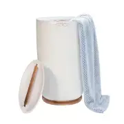 Heated Towel Warmers for Bathroom - Large Towel Warmer Bucket, Wood Handle, S...