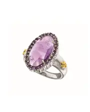 Phillip Gavriel 18K Over Silver Amethyst Ring
