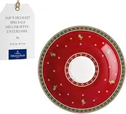 [Villeroy & Boch] Toy's Delight Specials Red Latte Coffee Saucer, Dishwasher Safe, Microwave Safe, Coaster for Coffee Cup, Christmas, Christmas Tableware, Ceramic Toys, Premium Porcelain