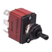 3637NF/2G APEM (On)-Off-(ON) Momentary 12mm Black Toggle Switch DPDT IP67 12A