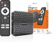 Fourmor 2025 New Ultra HD Android TV Box, for Android 14.0 Box Media Player, Built-in Netflix, YouTube, etc., 2.4G/5.8G Dual-WiFi, USB 3.0 5Gbps High-speed Transmission, 4K HD 60Hz, with Voice Control