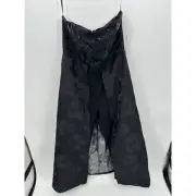 Venus Strapless Sequin Detail Jumpsuit Women 16 NWT Black Witchy Goth Prom