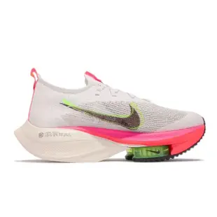 【NIKE 耐吉】慢跑鞋 Zoom Alphafly Next% 女鞋 氣墊 避震 路跑 馬拉松 東奧配色 白 粉(DJ5456-100)