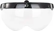 Scratch Resistant Helmet Lens Visor Lightweight UN&IVE&RSAL 3-Snap Visors for Open Face Motorcycles Helmet Wind Shield Up Down Quick Fixing Compactsize Wind Shield Lens Windscreen(Clear)