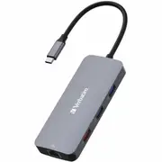 Verbatim USB Type C Docking Station for Notebook - Charging Capability - Memory Card Reader - SD - 4K - 3840 x 2160 - 5 x USB Ports - 3 x USB Type-A