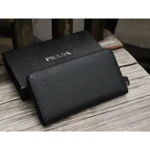 全球頂級精品/二手 Prada 普拉達 手拿包 男用長夾 錢包 零錢包 錢夾 男包包 手包 手拿包 手抓包