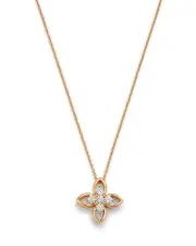 Bloomingdale's Fine Collection Diamond Clover Pendant Necklace in 14K Yellow Gold, 0.33 tcw