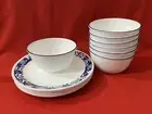 Corning Corelle Truw Blue Bowls And Dinner Plates, 14 Pieces, A1486, Made In USA