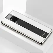 LYX Electroplated Mirror Glass Case for Huawei Mate 20 Pro(Black) Simple Comfortable and Easy to Carry (Color : White)