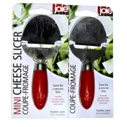 2 Pack Joie Mini Cheese Slicer Sized For Precision Stainless Steel Red Handle