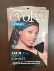 Evolve SatinEdge Pocket Bonnet -Prevents Frizz & Breakage -Edge Control Headband