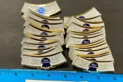 1950S? VINTAGE PABST BLUE RIBBON UNUSED SCULPTURED FOIL LABEL LOT (100+/-) NICE!