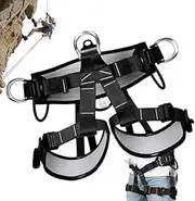 Mens Climbing Harness - Adjustable Safety Belt Climbing Harness with Straps,Protect Waist Strong Load-Bearing Straps, Support Belts for Caving Rock Climb, Rappelling