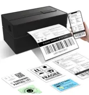 Bluetooth Thermal Shipping Label Printer: 4x6 Wireless Mini Clear Label Maker...