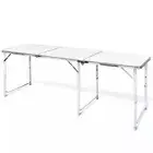 Height Adjustable Camping Table Outdoor Foldable Picnic Desk Aluminium Portable