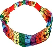 [Abaodam] Elastic Workout Headband for Women Fashionable Sweatband Rainbow Colors Breathable and Moisture Wicking for Fitness Yoga and Sports Activities