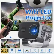 4K 1080P Portable Bluetooth Projector WiFi 6 Home Theater iOS Android Projector