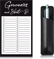Outus Grocery List Pads Funny Memo Notepad Magnet Refrigerator Black