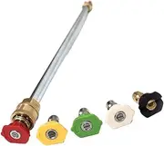 5-Pack Pressure Washer Tips with Extension Wand 4000 PSI for Gutter Cleaning