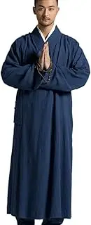 [ZanYing] Buddhist Monk Robe Vintage Religion Gown Blue S-3XL Summer