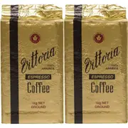 Vittoria Espresso Ground Coffee 100% Arabica 1kg Pack 2