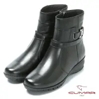 在飛比找momo購物網優惠-【CUMAR】嚴選真皮-舒適鞋底真皮短靴(黑色)