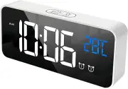 Upgraded Digital Alarm Clock, Bedside Digital Clock Kids Teens Adult, Large LED