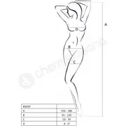 Passion Black Sheer Crotch-less Body Stocking O/S