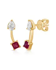 Sabrina Designs 14K 0.42 ct. tw. Diamond & Ruby Studs