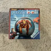 NEW Sealed Ravensburger Iron Man 2 Puzzle Ball 60 Pc Round Puzzle 2010 Sealed