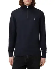 Allsaints Kilburn Wool & Nylon Regular Fit Quarter Zip Sweater