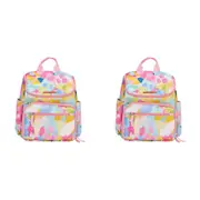 2x Annabel Trends Polyester Picnic Lunch Bag Outdoor Travel Backpack Good Vibes