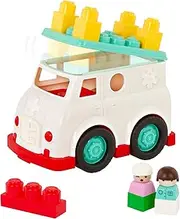 Battat – Rescue Truck – 8pc Construction Set – 2 Figures & 5 Blocks – Build-on Vehicle – 12 Months + – Locbloc® Ambulance
