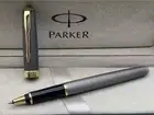 Grey Grid Parker Sonnet Rollerball Pen Fine Nib Black Ink Refill With Gift Box
