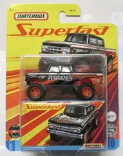 MATCHBOX SUPERFAST 1968 DODGE D200 BLACK REAL RIDERS SKYJACKER