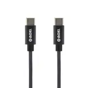 MOKI Braided Type-C to Type-C SynCharge Cable - 90cm/3ft - Black