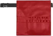 Haircut Tools Scissors Storage Bag Barber Waist Pouch PU Leather Multifunctional Waist Holder Salon Scissors Holder for Comb, Red