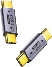 2 Pack USB C Male to Male Adapter, USB Type C Coupler Extender Support 100W