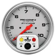 Autometer Ultra Lite Tachometer In Dash Dual Range With Recall - 10,000 RPM, 5 Inch, AU4499
