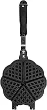 5 9in Waffle Maker Pan Aluminum Alloy Plastic Easy To Clean Mini Waffle Maker for Waffles Sandwich Toaster Ideal For Home Cooking Camping And Picnicking With Innovative D