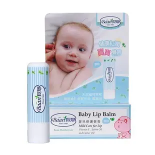 Baan 貝恩 嬰兒修護唇膏 4.5g 原味/草莓 護唇膏 保濕修護 滋潤 原廠公司貨 寶寶共和國